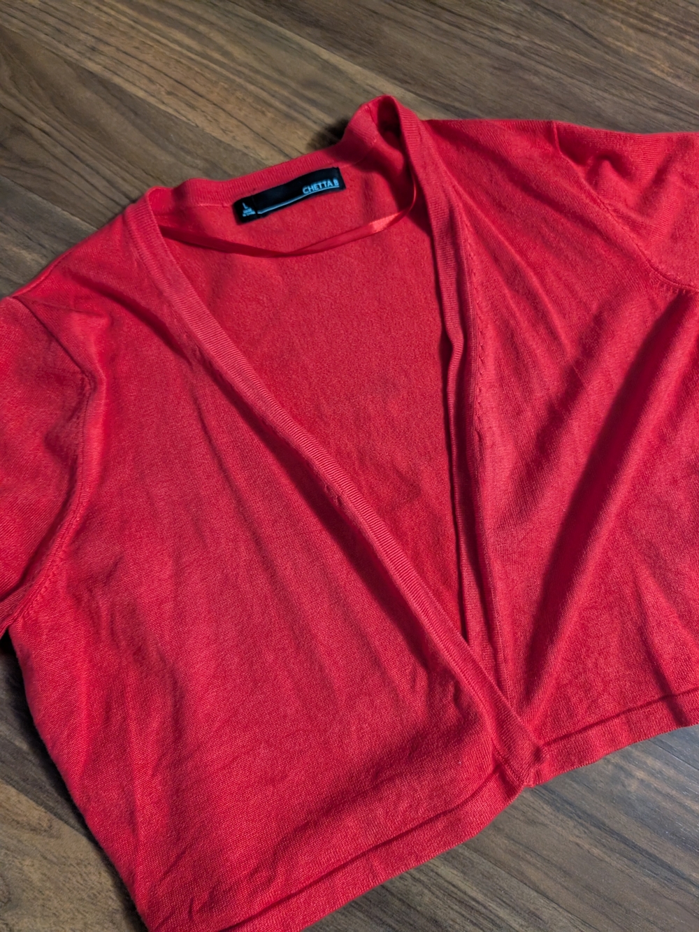 Chetta B Open-Front Cropped Cardigan